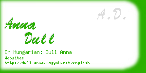 anna dull business card